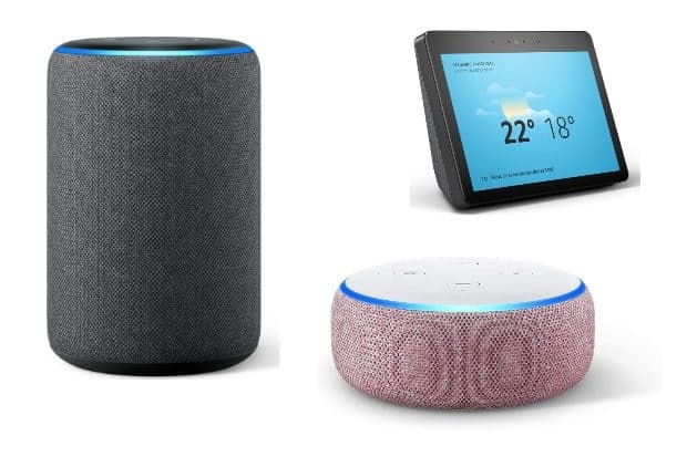 Amazon Echo smart speaker and Echo Show smart display devices